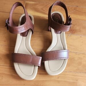 Clark's Collection Brown Leather Sandals